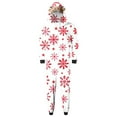 thumbnail image 2 of Odeerbi Christmas Onesie Pajamas for Family Holiday Sleep Jumpsuit Long Sleeve Family Christmas Pajamas Matching Sets Dad Printed Loungewear Jumpsuit Sleepwear Xmas PJs Set White, 2 of 6
