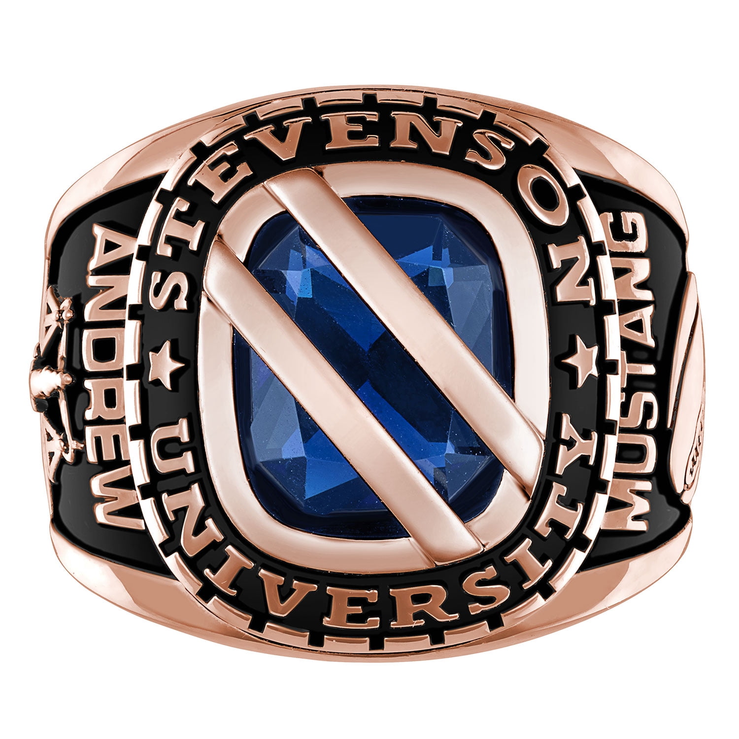 Order Now for 2025 Graduation, Freestyle Men's Silver Birthstone with Diagonal Bridge Class Ring Sterling Silver, Personalized, High School or College Graduation
