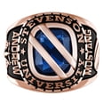 thumbnail image 2 of Order Now for 2025 Graduation, Freestyle Men's Silver Birthstone with Diagonal Bridge Class Ring Sterling Silver, Personalized, High School or College Graduation, 2 of 5