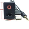 thumbnail image 3 of Car for Audi o Male Port Auto 3.5mm USB AUX Jack Flush Mount Adapter Panel Input Kit -, 3 of 4
