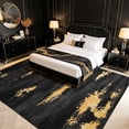 thumbnail image 6 of Bleum Cade 5'x7' Area Rugs for Living Room, Modern Abstract Rug Ultra Soft Washable Rugs for Bedroom, Anti Slip Durable Carpet Home Decor for Dining Room,Black Gold, 6 of 11