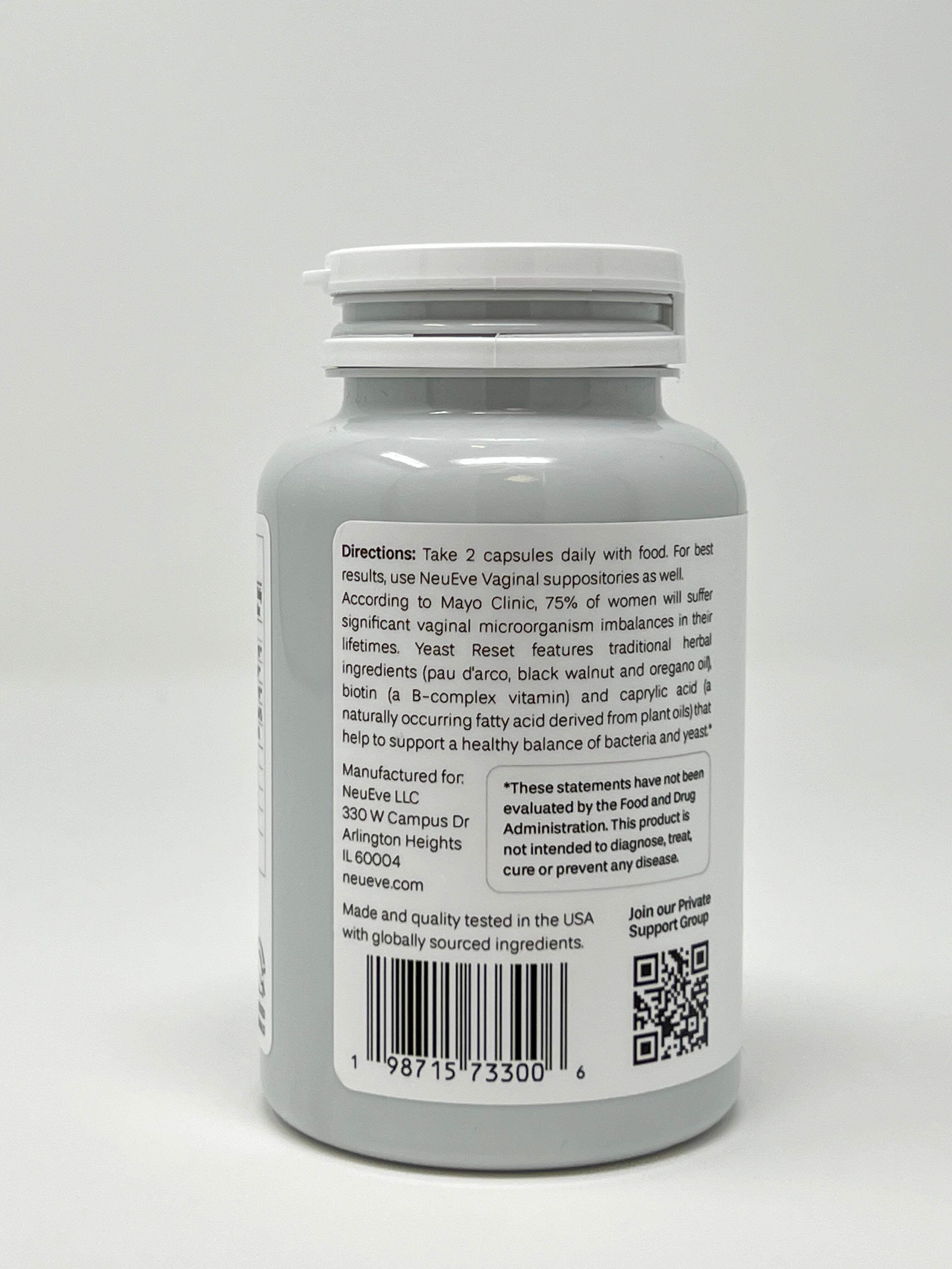NeuEve Yeast Defense Supplement for Women with Caprylic Acid, Oregano Oil & Pau D’Arco – 90 Capsules