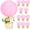 Solid Pink, variant on 12 Sets Baby Shower Hot Air Balloon Table Centerpieces for DIY Hot Air Balloon Party Decors Gender Reveal First Birthday Centerpiece for Wedding Birthday(Cloud,7.87 Inches/ 20 cm)