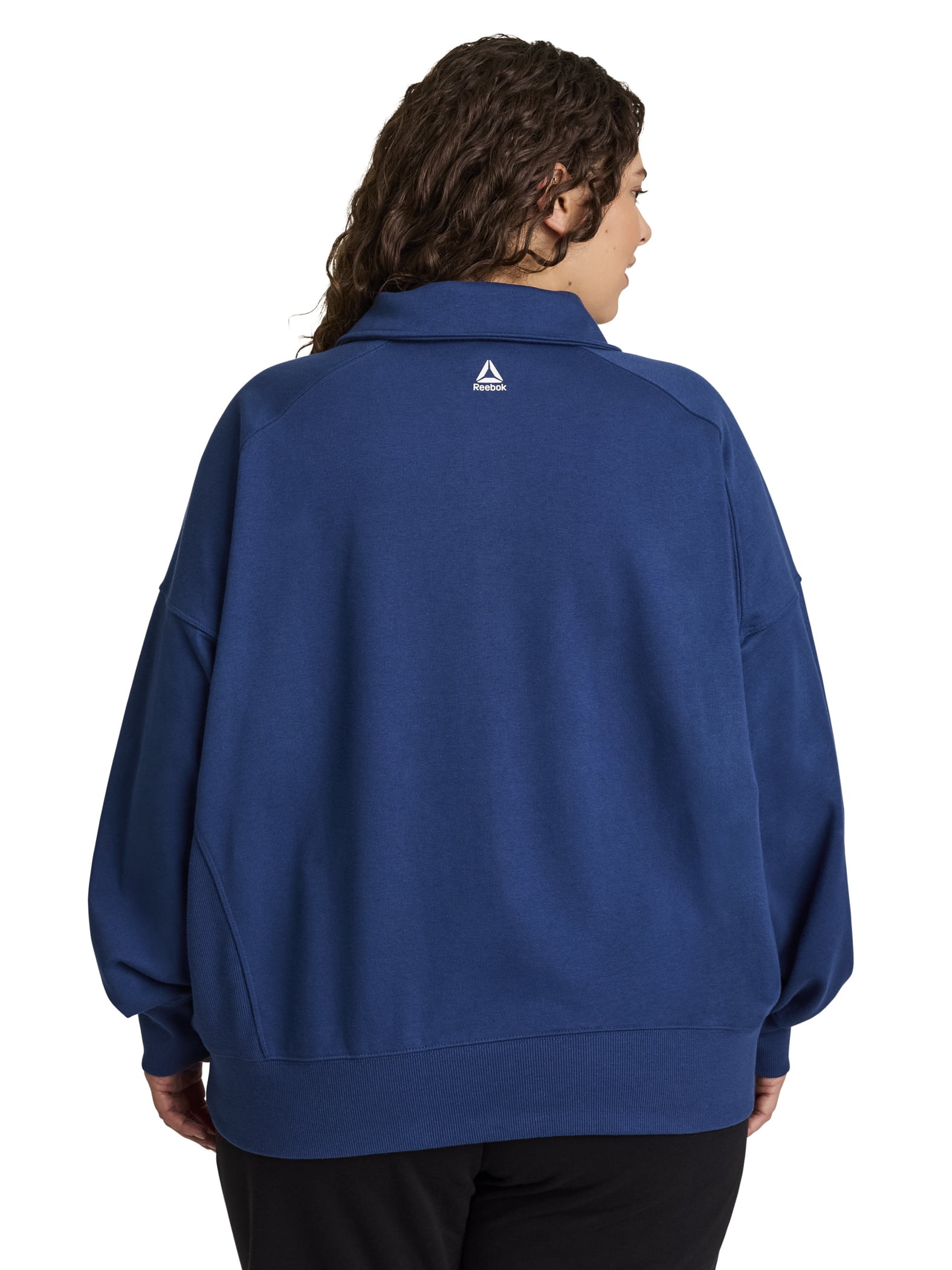 Reebok Women's and Women's Plus All Seasons Oversize Polo Sweatshirt, Sizes XS-4X