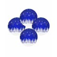 thumbnail image 7 of 15 Inch Round Placemats Set of 4, Blue Christmas Snowflakes Non Slip Heat Insulation PP Table Mats, Xmas Balls Winter Pine Tree Washable Place Mats for Kitchen Dining Party Table Decor, 7 of 7