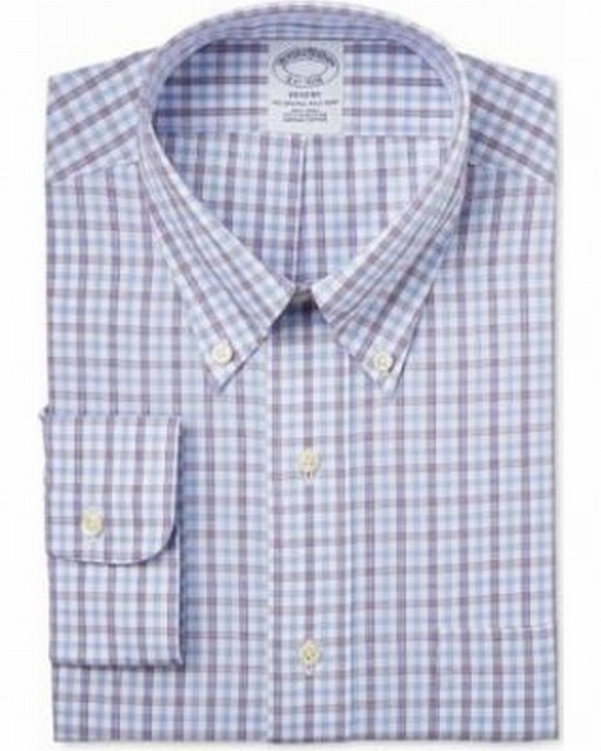Brooks Brothers Brooks Brothers NEW Blue Mens Size 16 Plaid Chest