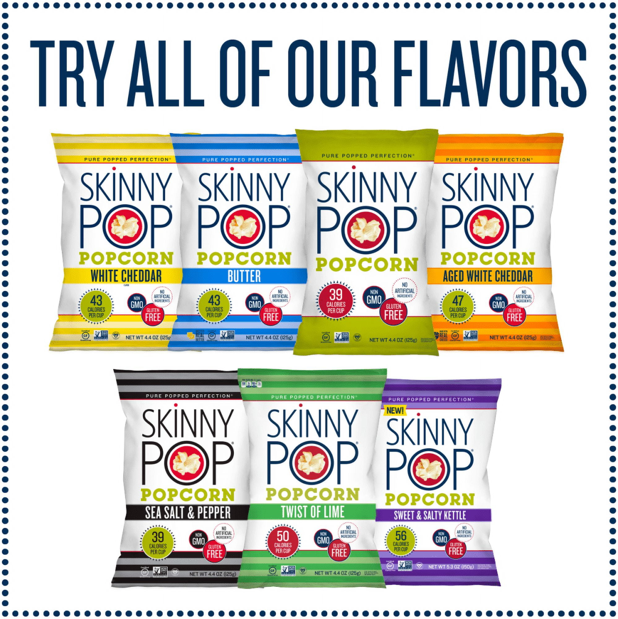 SkinnyPop Popcorn Twist of Lime, 6.7oz Bag Sharing Size Bag