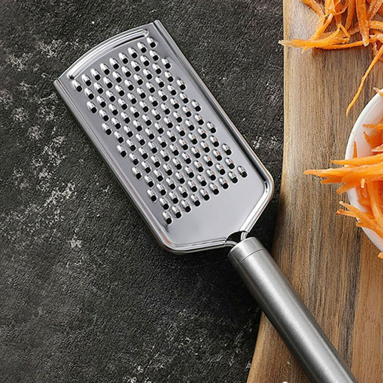 Stainless Steel Cheese Grater with Comfortable Handle, Coarse Grater with  Hanging Loop, Handheld for Kitchen : : Home & Kitchen