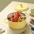thumbnail image 6 of Enameled Dutch Oven Pot With Lid Kitchen Stew Pot Kitchen Gadgets Decor Supplies (Yellow 24CM), 6 of 10
