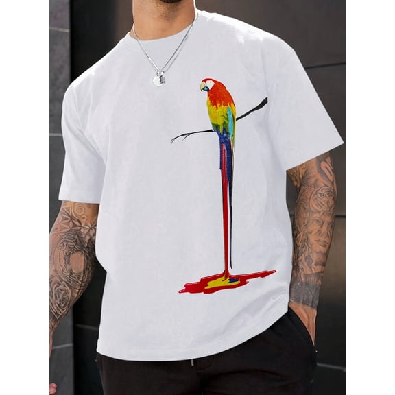 Men's Graphic Tees Shirt Unisex Cotton Oversized T-Shirt Short Sleeve Vintage Streetwear Casual Tee Top White S