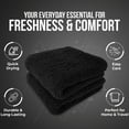 thumbnail image 5 of Dan River Washcloths pack of 24 High-Quality Soft Cotton Absorbent and Multipurpose Wash Clothes for Face & Body - Black, 12x12in, 5 of 8