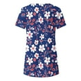 thumbnail image 4 of Teissuly Women's Casual Round Neck Button Printed Short Sleeve Blouse, 4 of 5