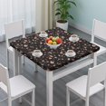 thumbnail image 3 of Square Tablecloth with Elastic Edges 36 * 36 Inch Pioneer Waterproof Beautifl Floral Flower Table Cover Washable Indoor and Outdoor for Party Kitchen Dinner Banquet Patio Picnic, 3 of 6