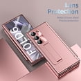 thumbnail image 4 of ShellTech for Samsung Galaxy Z Fold 6 Case, Magnetic Hinge S Pen Holder Case with Kickstand and Slim Stylus Replacement,with Hinge Protection Screen Protector Kickstand Slim Case Cover,Rosegold, 4 of 8