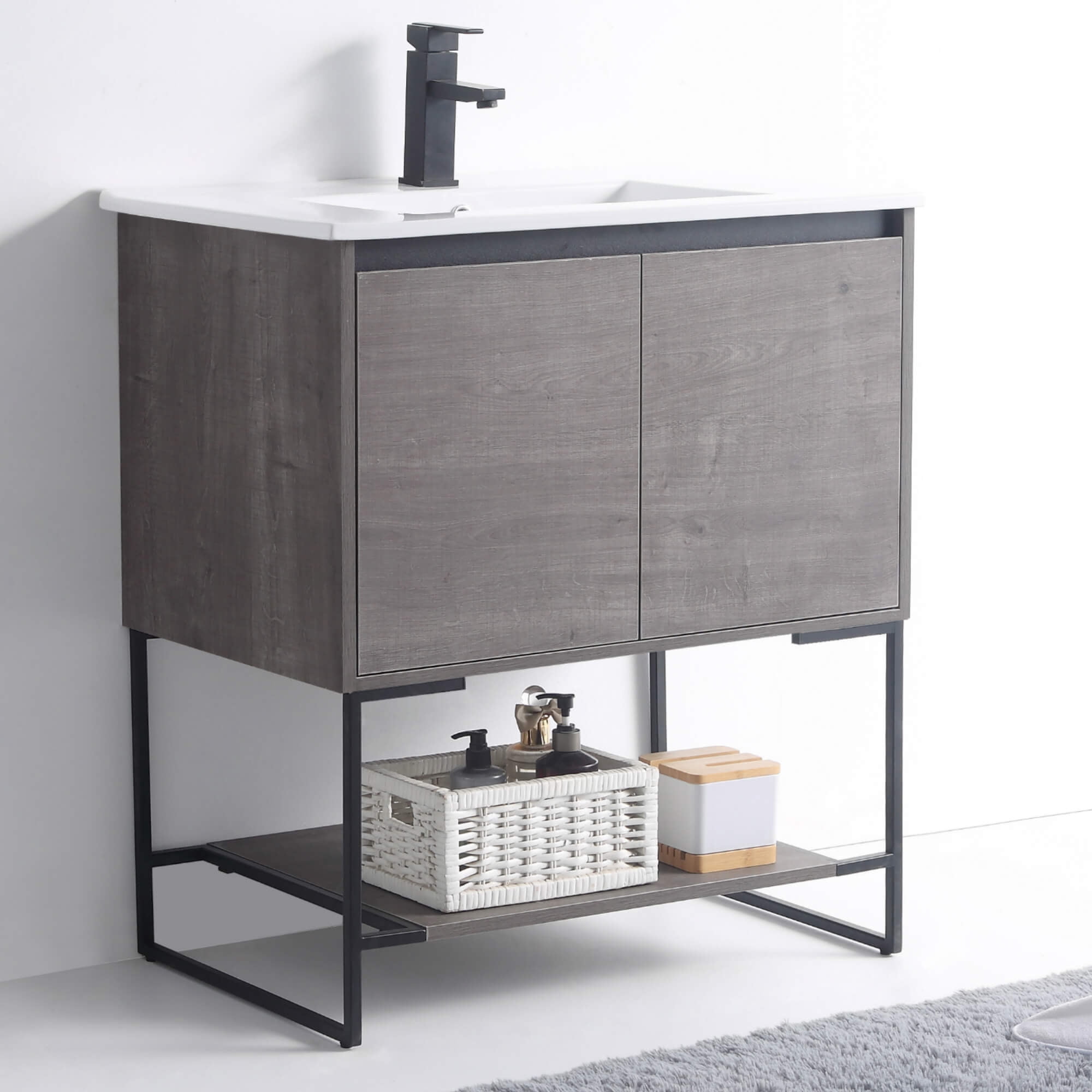 Fine Fixtures Bathroom Vanity And Sink, Knob Free Design Urbania