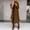 Coffee, variant on Winter Thermal Christmas Coat, Pink Long Sleeve Christmas Coat, Women's Faux Wool Coat Blouse Thin Coat Trench Long Jacket Ladies Slim Long Belt Elegant Overcoat Outwear, 3XL