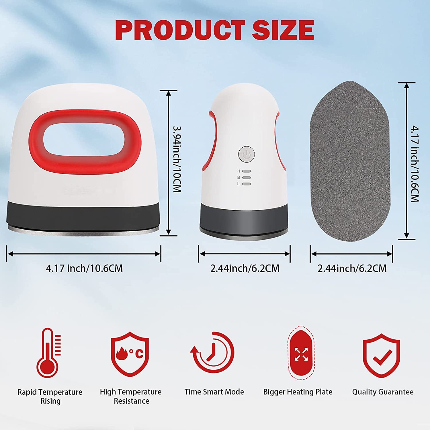 Mini Handheld Heat Press Machine Portable Heating Transfer Iron for T Shirts Shoes Hats