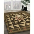 thumbnail image 3 of Ahgly Company Machine Washable Indoor Square Transitional Cinnamon Brown Area Rugs, 3' Square, 3 of 7