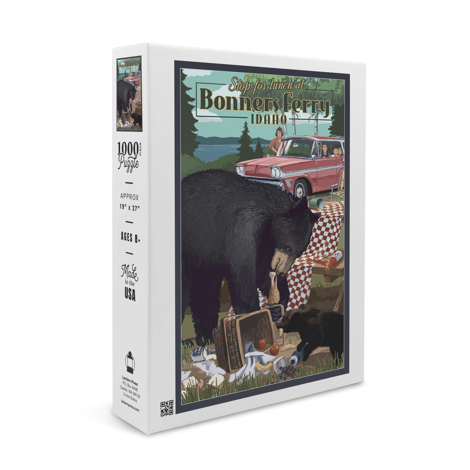 Bonners Ferry, Idaho, Bear and Picnic (1000 Piece Puzzle, Size 19x27