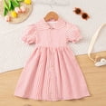 thumbnail image 2 of gdxvjhbj Robe Soleil pour Fille Robe Fluide pour Fille Froncée Sans Manches à Volants Superposés Courte Smockée Robes d'Été Taille 9-10 (Rose, 9-10 Ans), 2 of 9