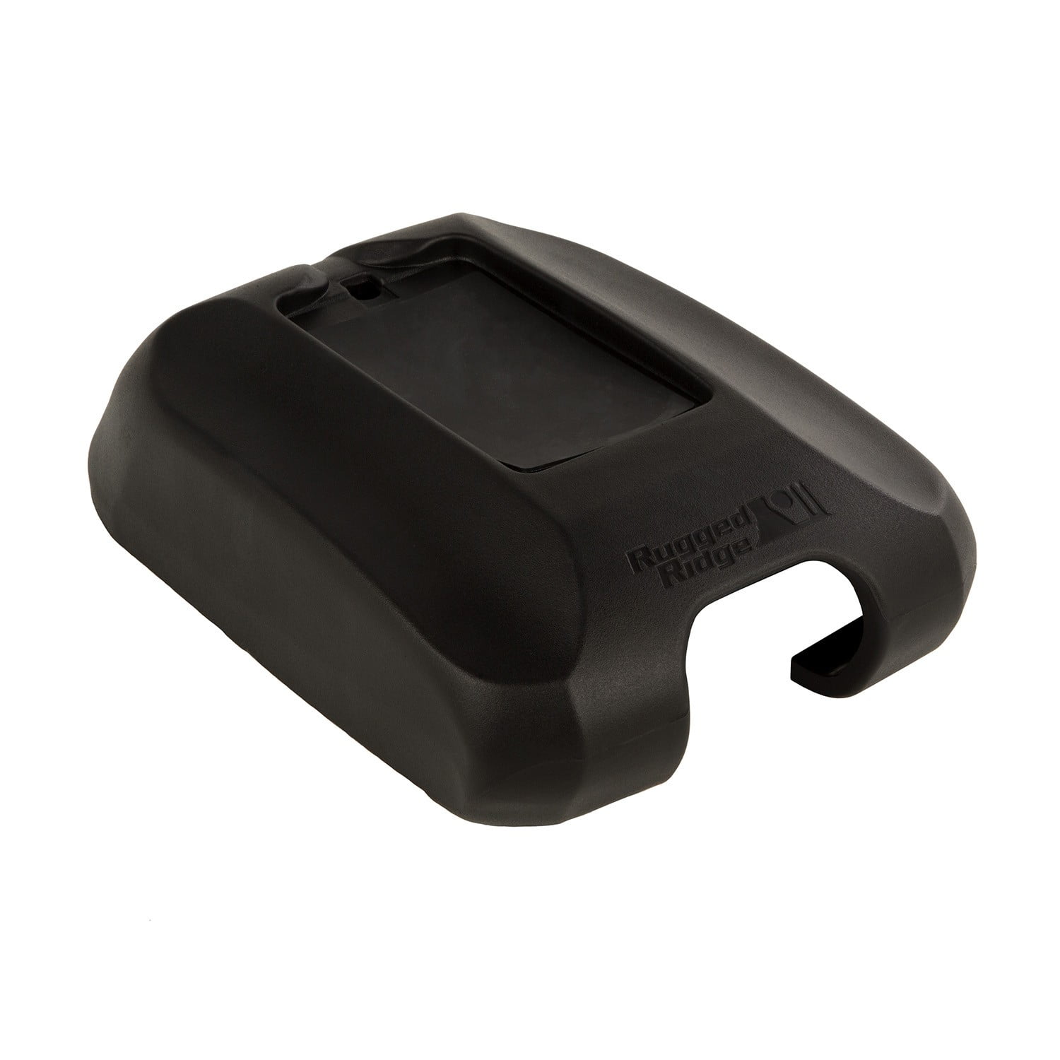 Rugged Ridge by RealTruck Center Console Cover for Wrangler JK | Phone Holder, Black, w/ Rugged Ridge by RealTruck Logo | 13107.62 | Compatible with 2011-2018 Jeep Wrangler JK