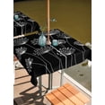 thumbnail image 2 of Outdoor Tablecloth with Umbrella Hole for Patio/Picnic/Party/Camping, Spring Dandelion Waterproof Table Cloth Square Cover Washable, Modern Country Flower Black White (54"x 54"), 2 of 8