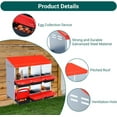 thumbnail image 4 of Historyli 6 Compartments Chicken Nesting Box,Nesting Boxes for Chickens,,Galvanized Steel Roll Away Nesting Box for Laying Eggs,Cleanable Pull Out Chicken Coop Nesting Boxes Fit for Different Breeds, 4 of 9