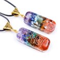 thumbnail image 3 of Collar, colgante unisex de 7 chakras, collar con colgante, collar unisex, collar con colgante elaborado con cuidado, 3 of 6