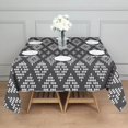 thumbnail image 3 of Boho Black and White Diamond Ethnic Pattern Square Tablecloth,Waterproof Square Table Cover,Wipeable Spillproof Washable Table Cover for Home Kitchen Party Decor 42"X42"(107x107cm), 3 of 6