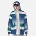 thumbnail image 2 of Kdxio Christmas Trees Print Women Men Sun Protection UPF 50+ Jackets Zip Up Long Sleeve Hoodie Hiking Lightweight with Pockets, 2 of 7