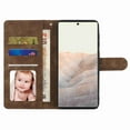 thumbnail image 3 of Compatible with iPhone 16 Pro Max Case, Wallet Flip Folio Case [Kickstand] with RFID Blocking Card Holders [Shockproof] and Wrist Strap Phone Cover for iPhone 16 Pro Max, Brown, 3 of 4