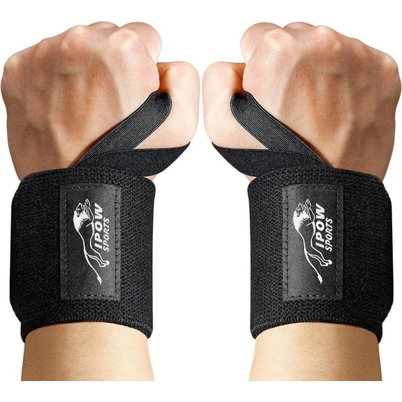 IPOW Anti-Slip 2-Pack Weight Lifting Straps, Black