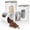 White, variant on Mixpresso 3 Piece White Canisters Sets For The Kitchen, Kitchen Jars With See Through Window, Airtight Coffee Container Tea Organizer & Sugar Canister, Kitchen Canisters Set of 3 White Kitchen Decor.