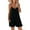 Black, variant on Baqcunre Women's Sleeveless Rompers with Round Neck Skinny Straps Solid Belt Pocket Shorts,Color Black,Size S-XXL