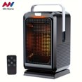 thumbnail image 2 of 1pc,1000W Portable Electric Heaters For Indoor Use, 90° Oscillation, 8H Timer, Quiet, 2 of 4