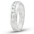 thumbnail image 2 of Pompeii 1/2 Ct Diamond Mens Wedding Ring 10k White Gold (H,I1-I2), 2 of 5