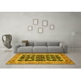thumbnail image 3 of Ahgly Company Machine Washable Indoor Rectangle Abstract Yellow Modern Area Rugs, 7' x 9', 3 of 4