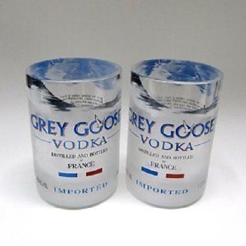 GREY GOOSE Grey Goose Vodka Rock Glasses Set Of 2 "Worlds Best Tasting Vodka" 10 oz Glass 