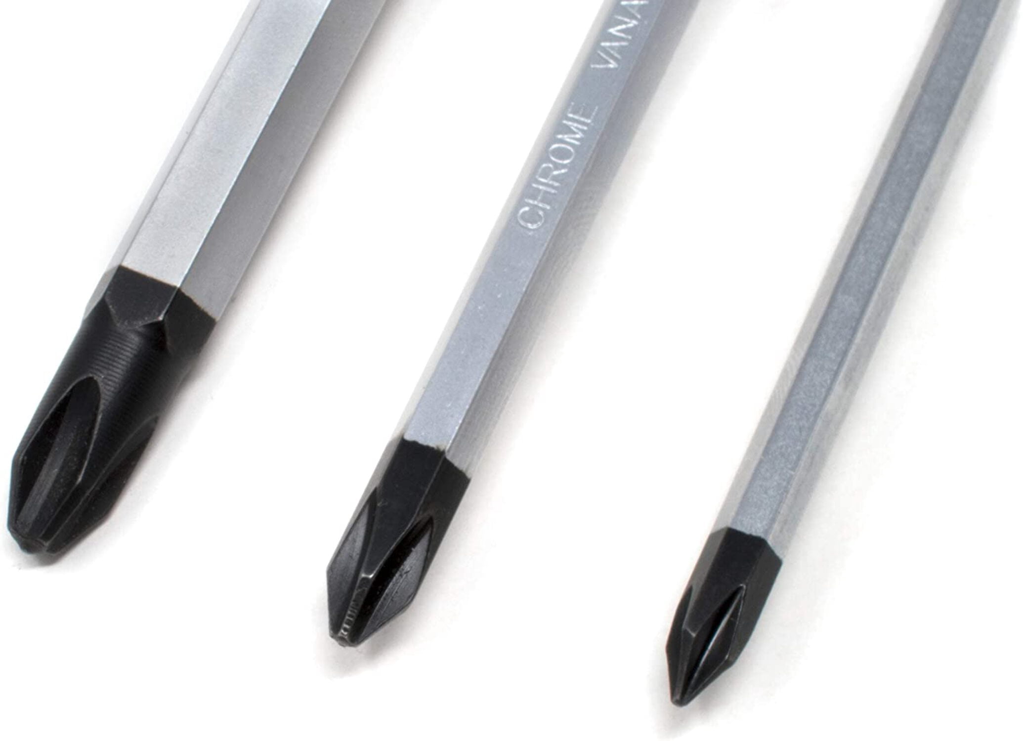 JIS (Japanese Industrial Standard) 7-Piece JIS Driver Set Includes (3) JIS Screwdrivers (#1, 2, 3) and (4) JIS 1/4" Impact Bits (#2, 3, Short & Long) 0059-005/006