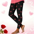 thumbnail image 6 of ZyeKqe Leggings for Women High Waisted Cute Heart Print Tights Casual Stretchy Gym Skinny Yoga Pants, 6 of 9