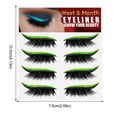 thumbnail image 3 of Fake Eyelash Eyeliner Sticker Kit - 2 in 1 Reusable Lash Stickers 4 Pair Self Adhesive Cat Eye False Eyelashes Makeup Set for Women Party Halloween Cosplay Birthday Beauty Gift Set, 3 of 6