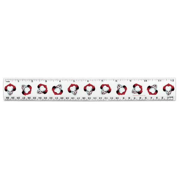 IT Pennywise Come Home 12 Inch Standard and Metric Plastic Ruler