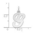 thumbnail image 2 of 14k White Gold Solid Laser-cut Polished Fancy Letter Name Personalized Monogram Initial G Charm Pendant Necklace for Wom, 2 of 2