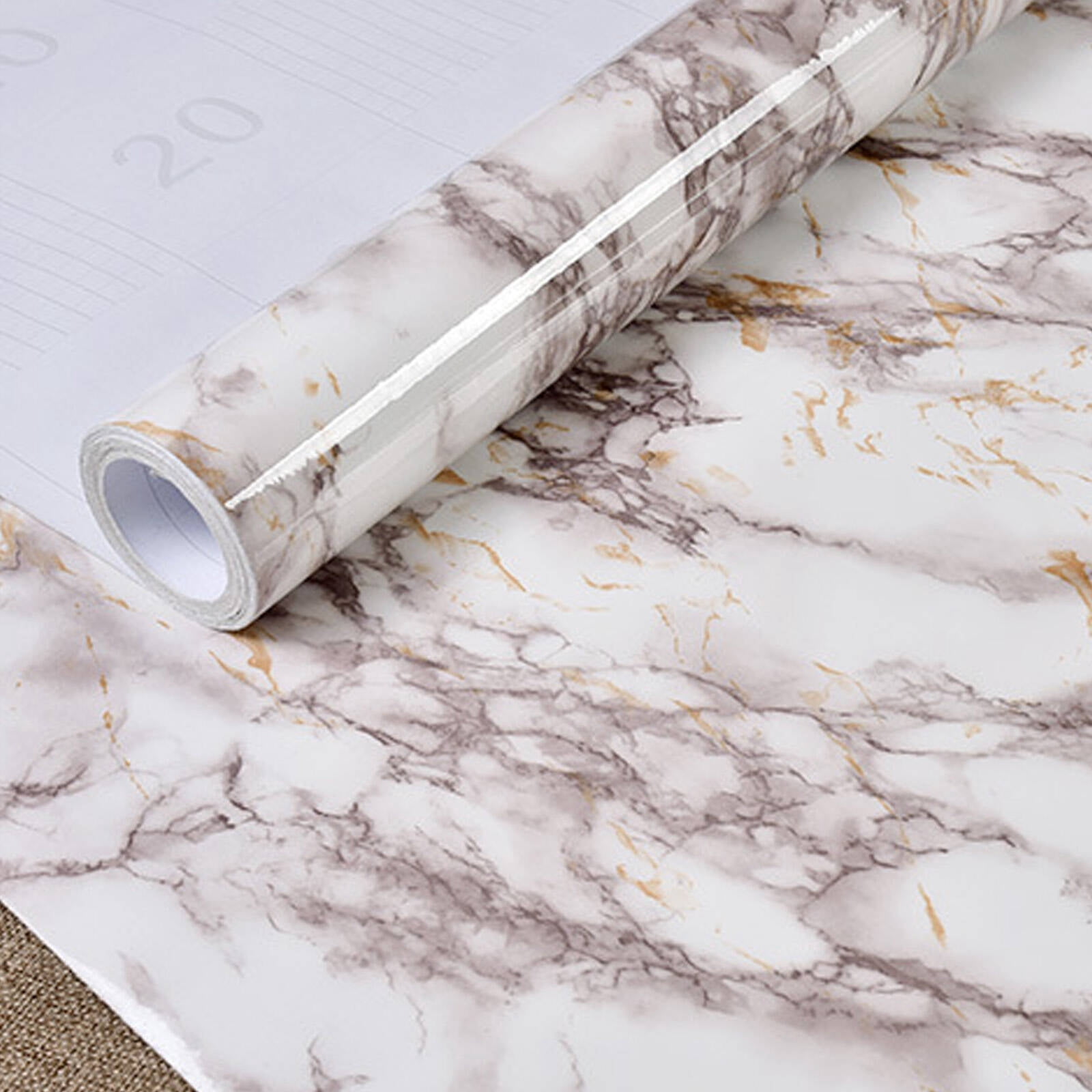 CCOCC 10Pcs 3D Wall Art Good Quality Faux Marble Texture Countertop Contact Paper Easy to Apply and Clean Counter Top Peel and Stick Waterproof Style