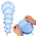 thumbnail image 1 of Couvercles Extensibles en Silicone de Différentes Tailles, 6 Pcs, 1 of 5