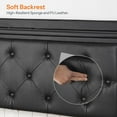 thumbnail image 5 of HOOBRO Queen Bed Frame with headboard, Upholstered Bed Frame with Charging Station and Led Light, Metal Platform Frame and Wooden Slats, No Box Springs Needed, Noiseless, Black BB17UDBF01, 5 of 8