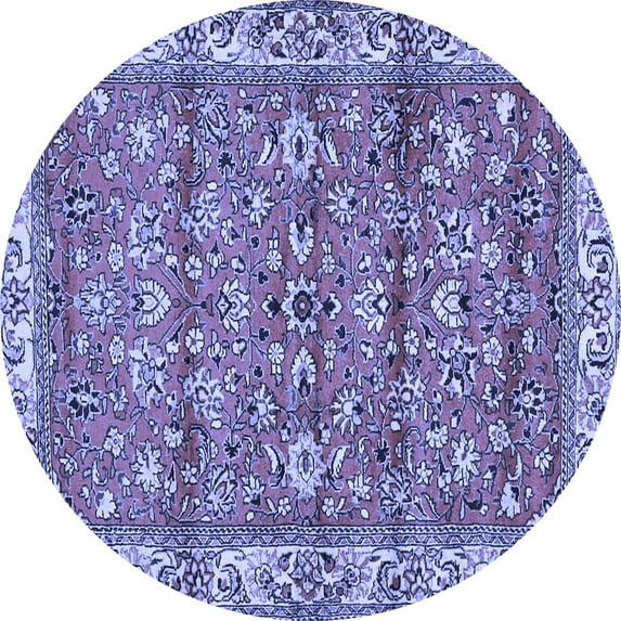 Ahgly Company Indoor Round Persian Blue Traditional Area Rugs, 3' Round