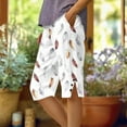 thumbnail image 2 of AHTJRT Linen Pants for Women Fashion Lightweight Striped Color Capri Pants with Pockets Casual Summer Side Split Cropped Trousers White#02 M, 2 of 5