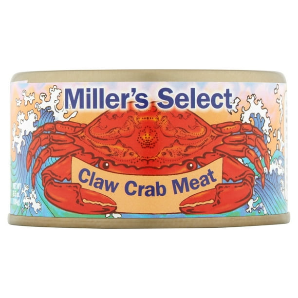 Miller's Select Claw Crab Meat, 6.5 Oz Can - Walmart.com - Walmart.com