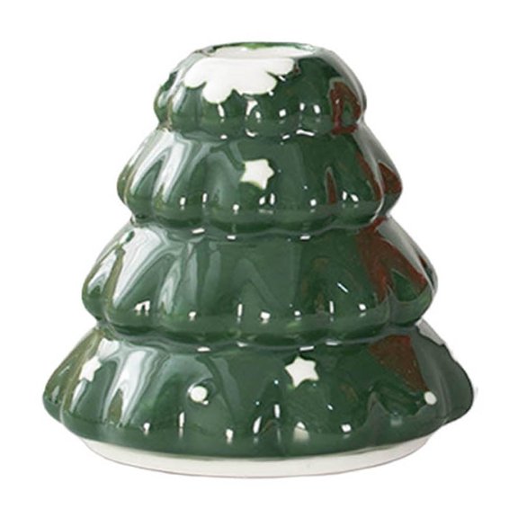 Ceramic Christmas Tree Shaped Decorative Ornament Holiday Tabletop Centerpiece for Home Office Party Display Gift